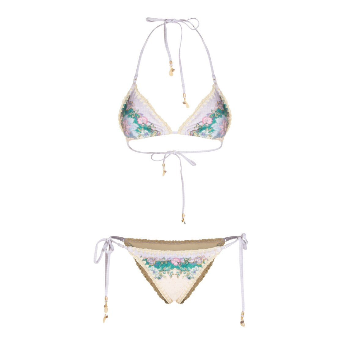 Zimmermann Cream Floramo Motif Bikini