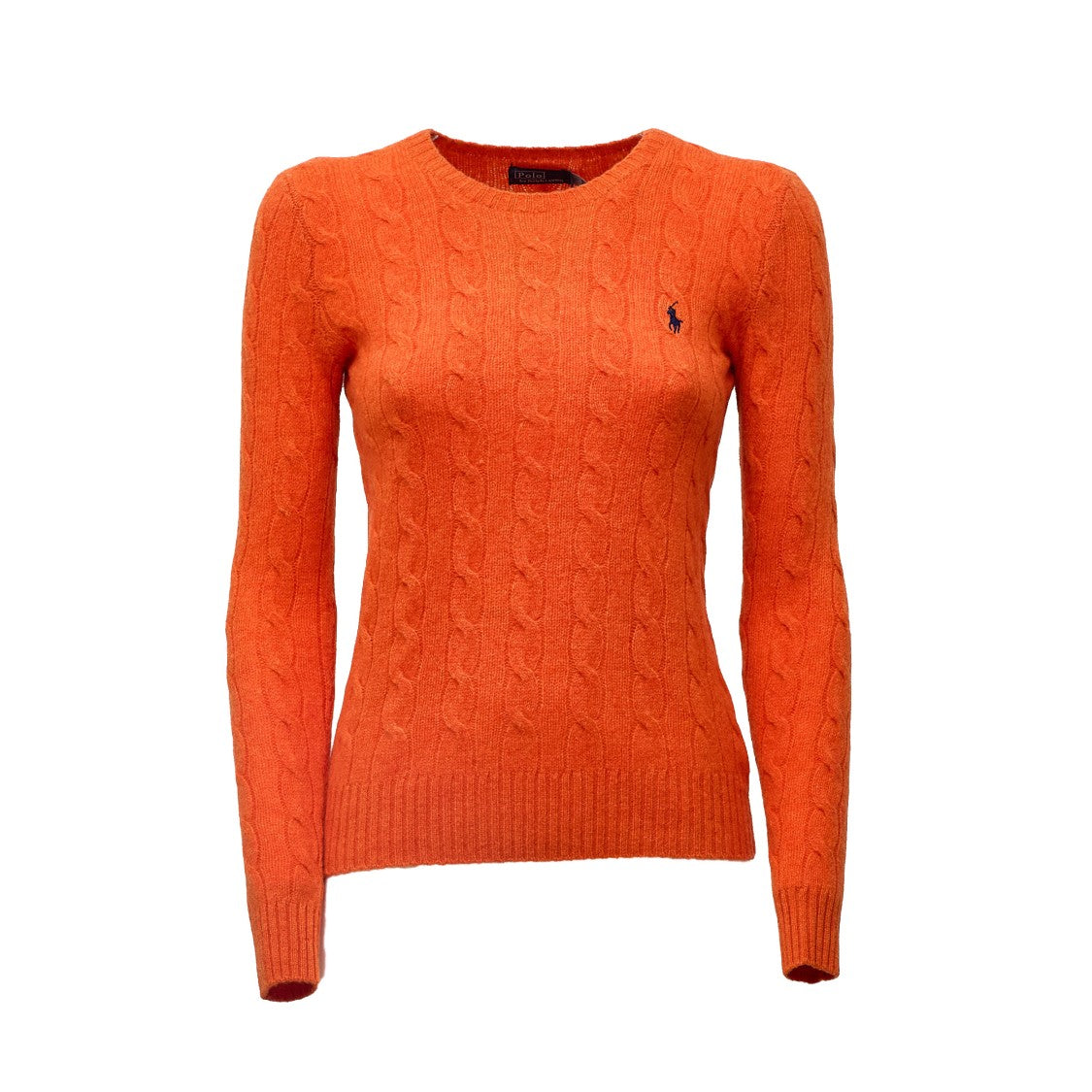 Polo Ralph Lauren Julianna Cable Knit Crewneck Wool Sweater