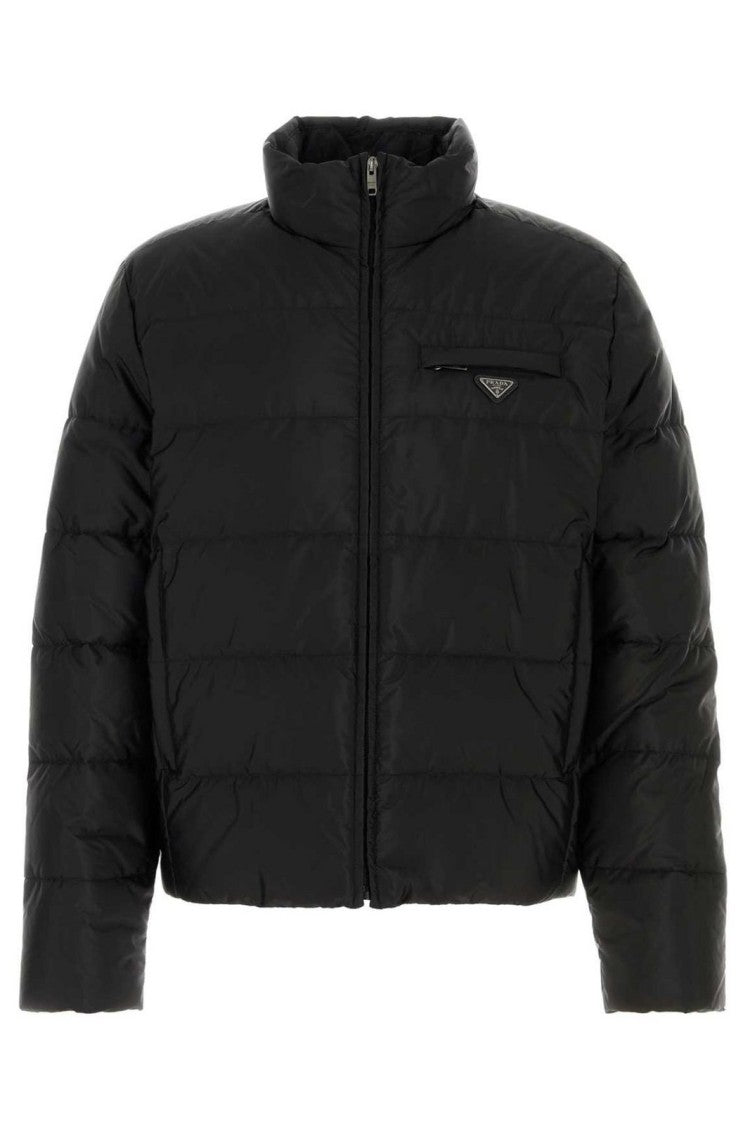 Prada Quilted Down Coat With High Collar