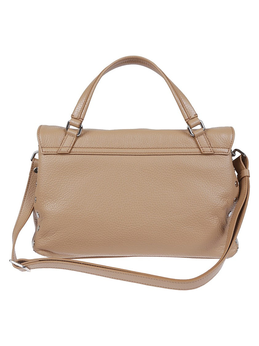 Zanellato Structured Leather Shoulder Bag With Flap Closure