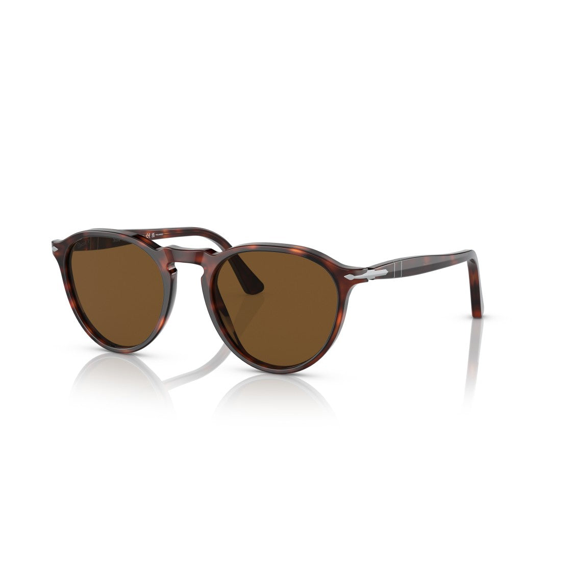 Persol Tortoiseshell 0Po3286s Round Acetate Sunglasses