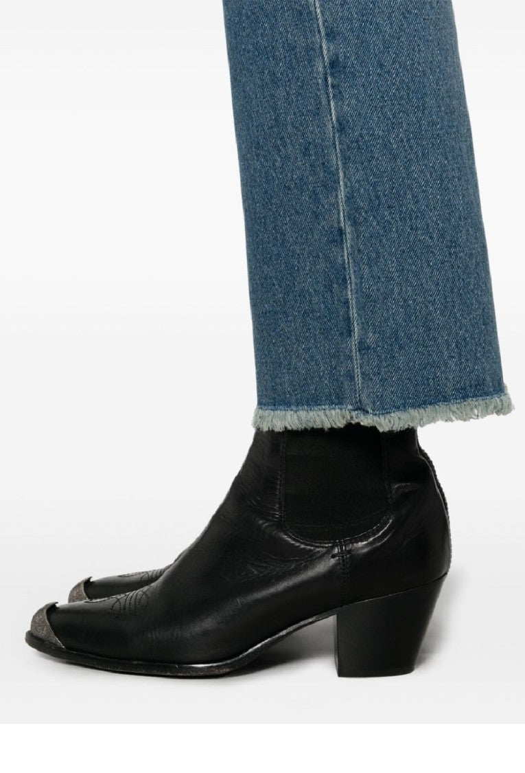 Golden Goose Golden Ws Cropped Flare Medium Wash Jeans