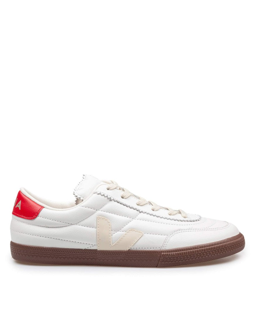 Veja White And Red Panenka Leather Sneakers