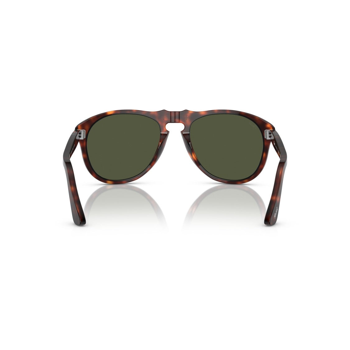 Persol 0Po0649 Tortoiseshell Acetate Aviator Sunglasses With Dark Green Lenses
