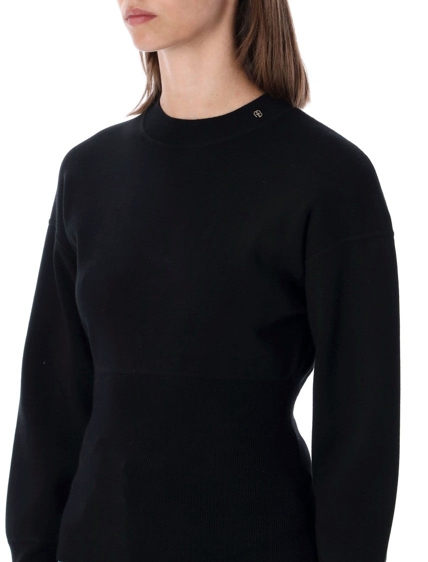Anine Bing Imane Shaped Fitted Knit Sweater