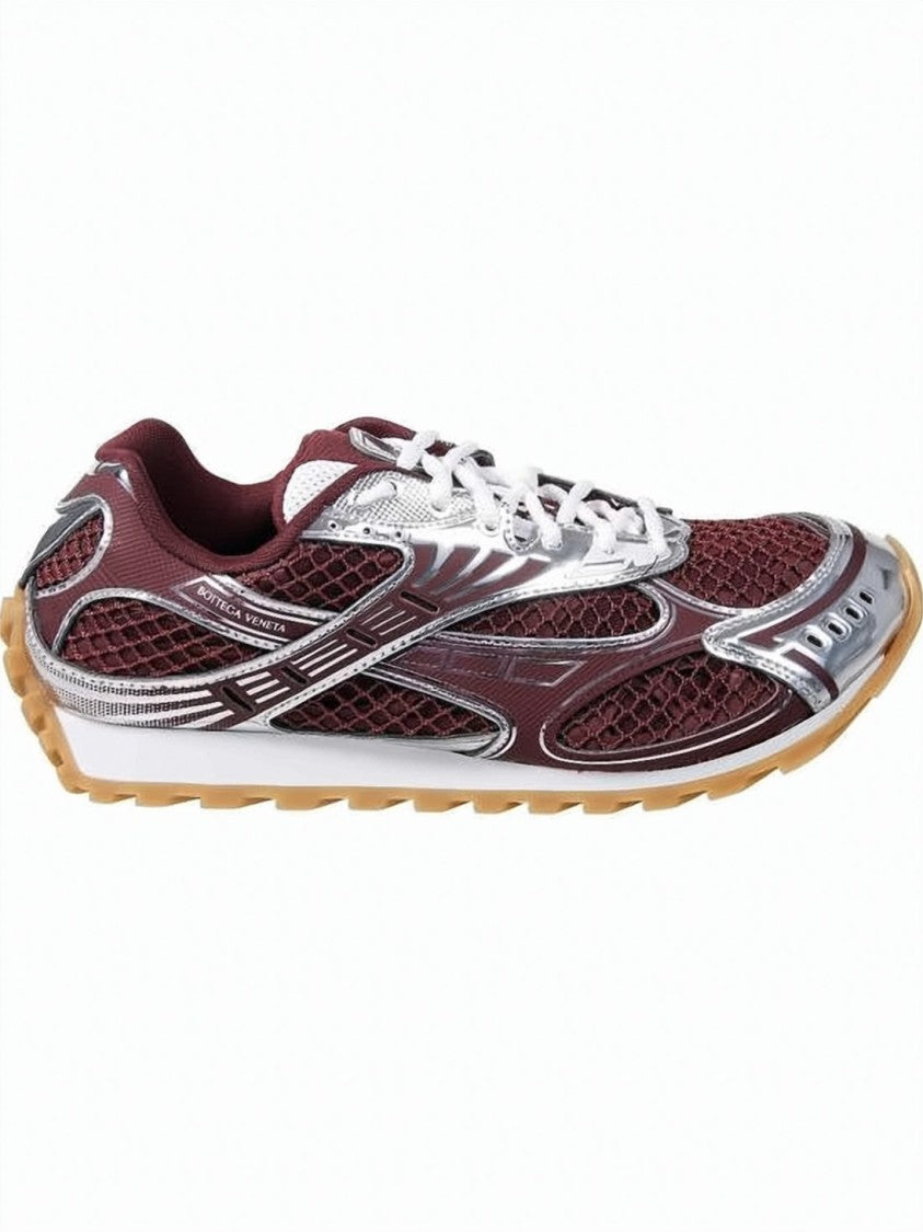 Bottega Veneta Burgundy Sneakers With Mesh Upper