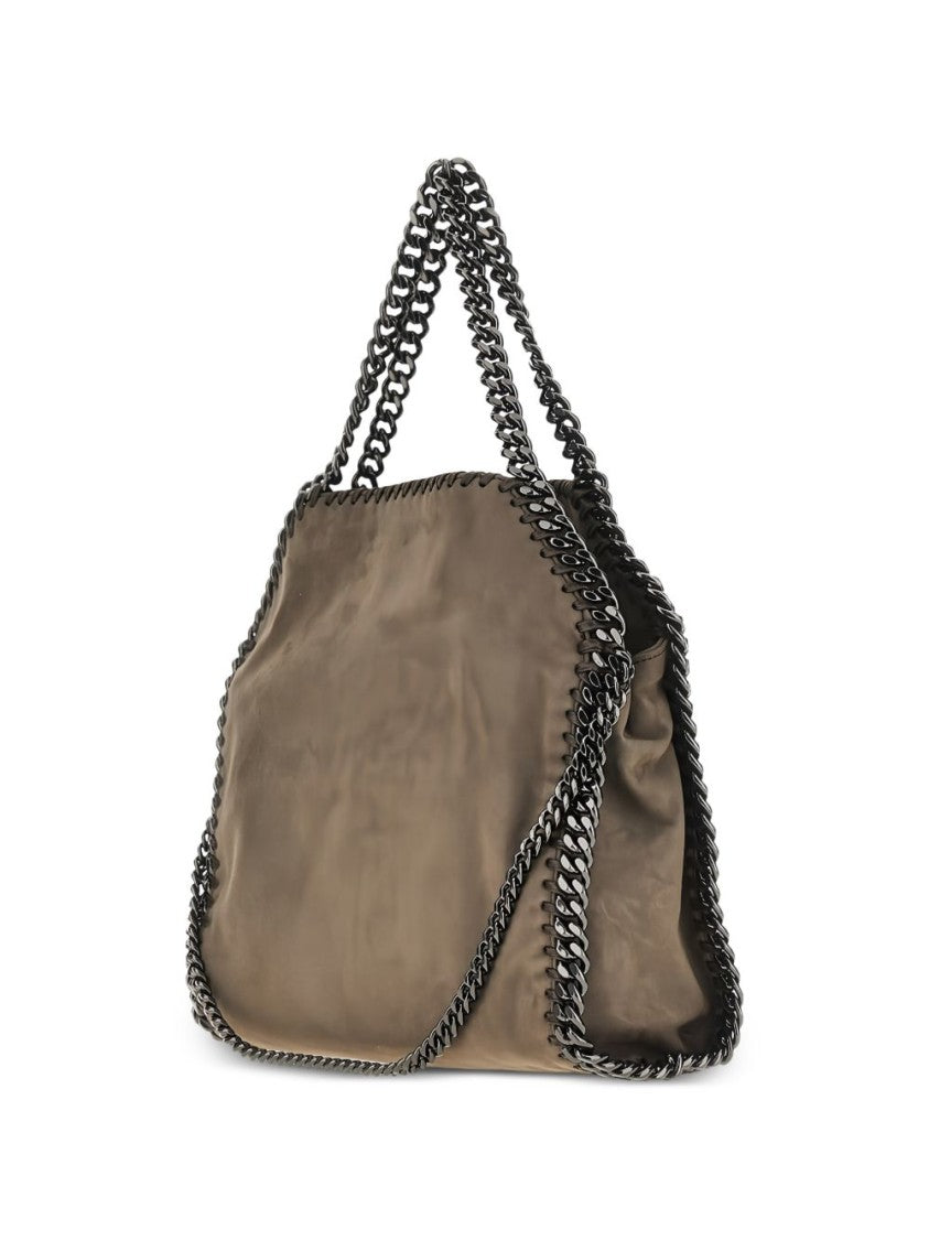 Stella Mccartney Mini Falabella Tote Bag With Bold Chain Trim