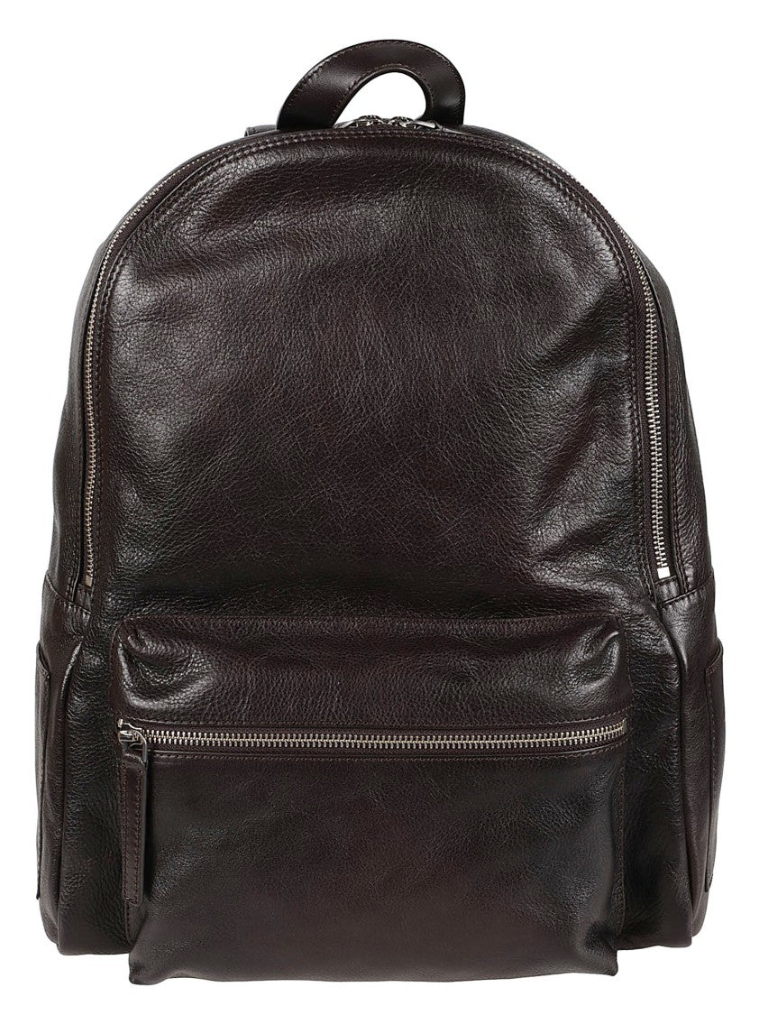 Orciani Lagoon Calf Leather Padded Strap Backpack