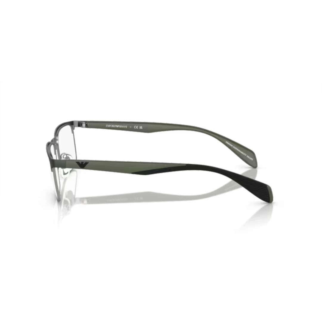 Emporio Armani 0Ea1149 Rectangular Grey Eyeglasses With Matte Metal Frame