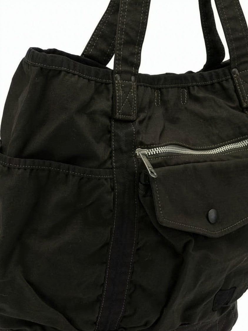 Porter Functional Black Nylon Shoulder Bag With Multiple Pockets