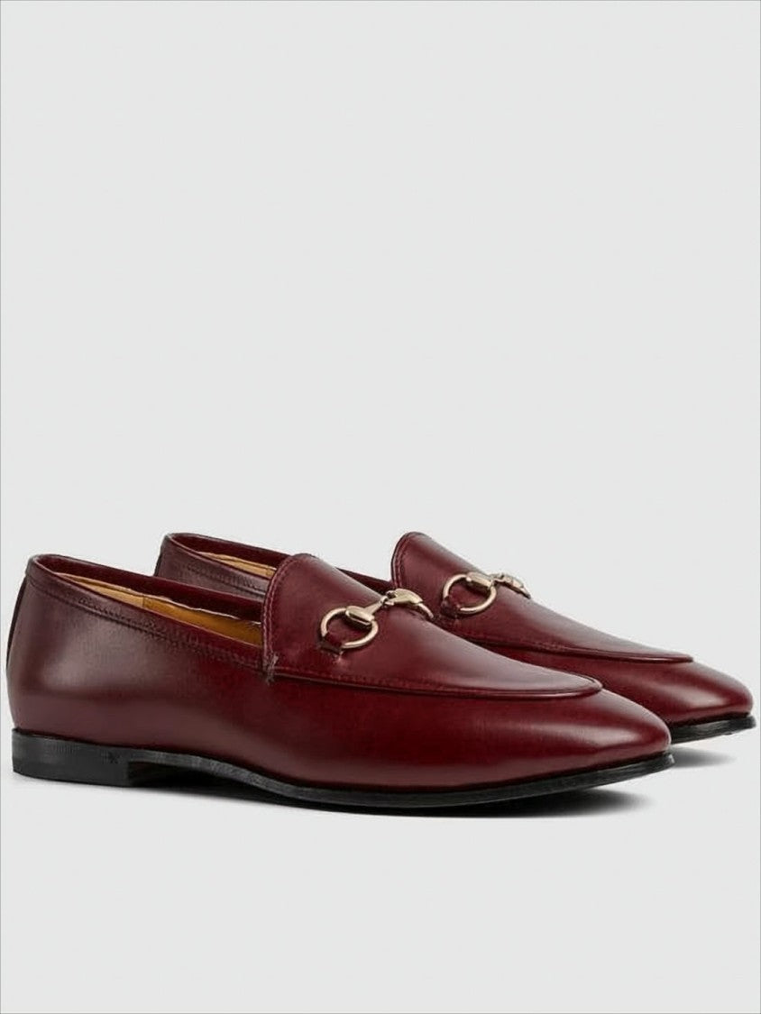 Gucci Leather Loafers With Pointed Toe