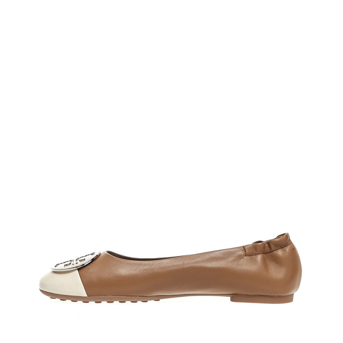 Tory Burch Claire Cap Toe Ballet Almond