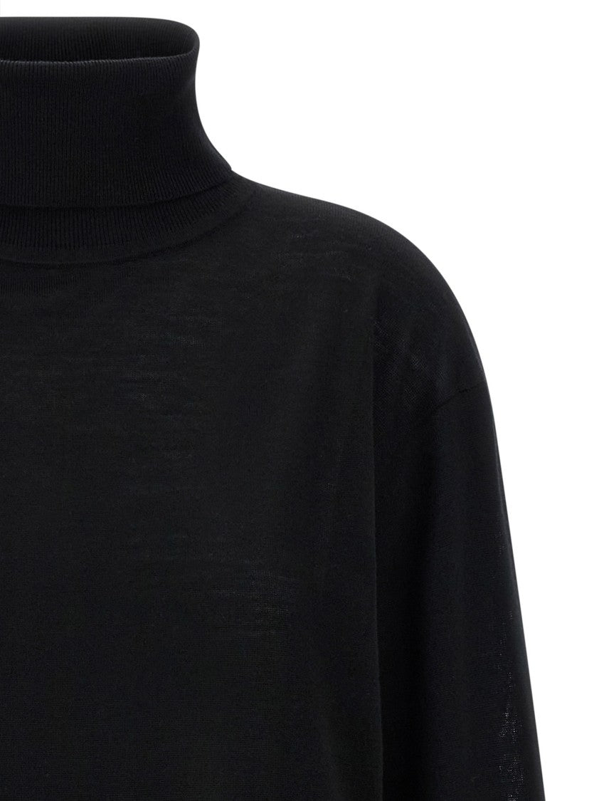 Totême Fine Merino Wool Turtleneck Sweater With Dropped Shoulders