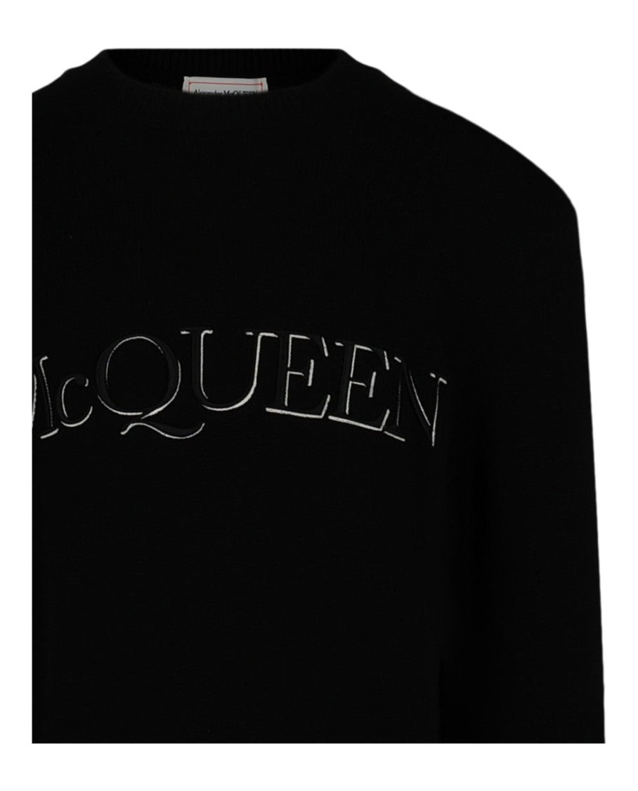 Alexander Mcqueen Logo Embroidered Sweater