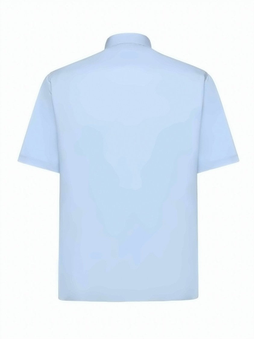 Fendi Short-Sleeved Cotton Shirt With Concealed Button Placket