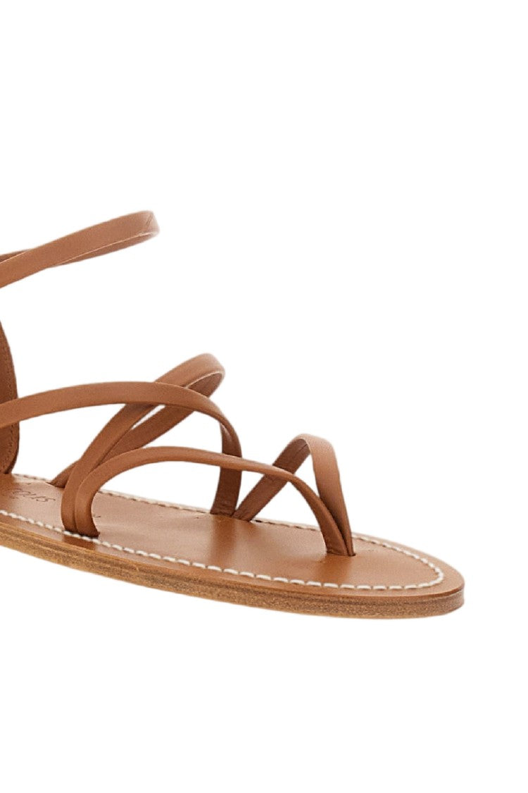 K Jacques St Tropez Brown Epicure Leather Thong Sandals