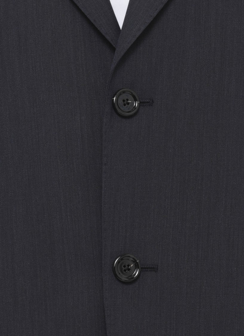 Lardini Blue Pin Lapel Wool Suit
