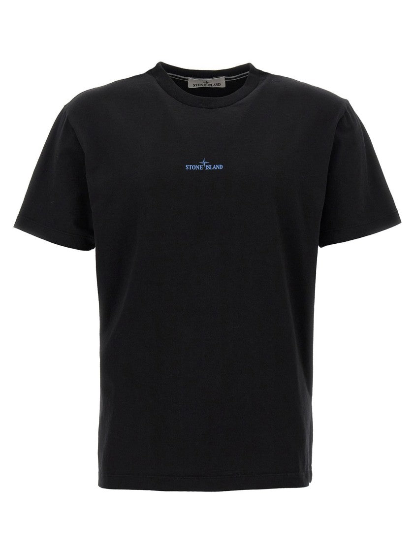 Stone Island Short-Sleeved Cotton T-Shirt With Centered Logo