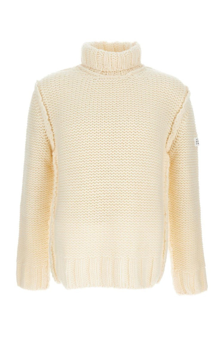 Mm6 By Maison Margiela Knit Turtleneck Sweater With Logo Patch