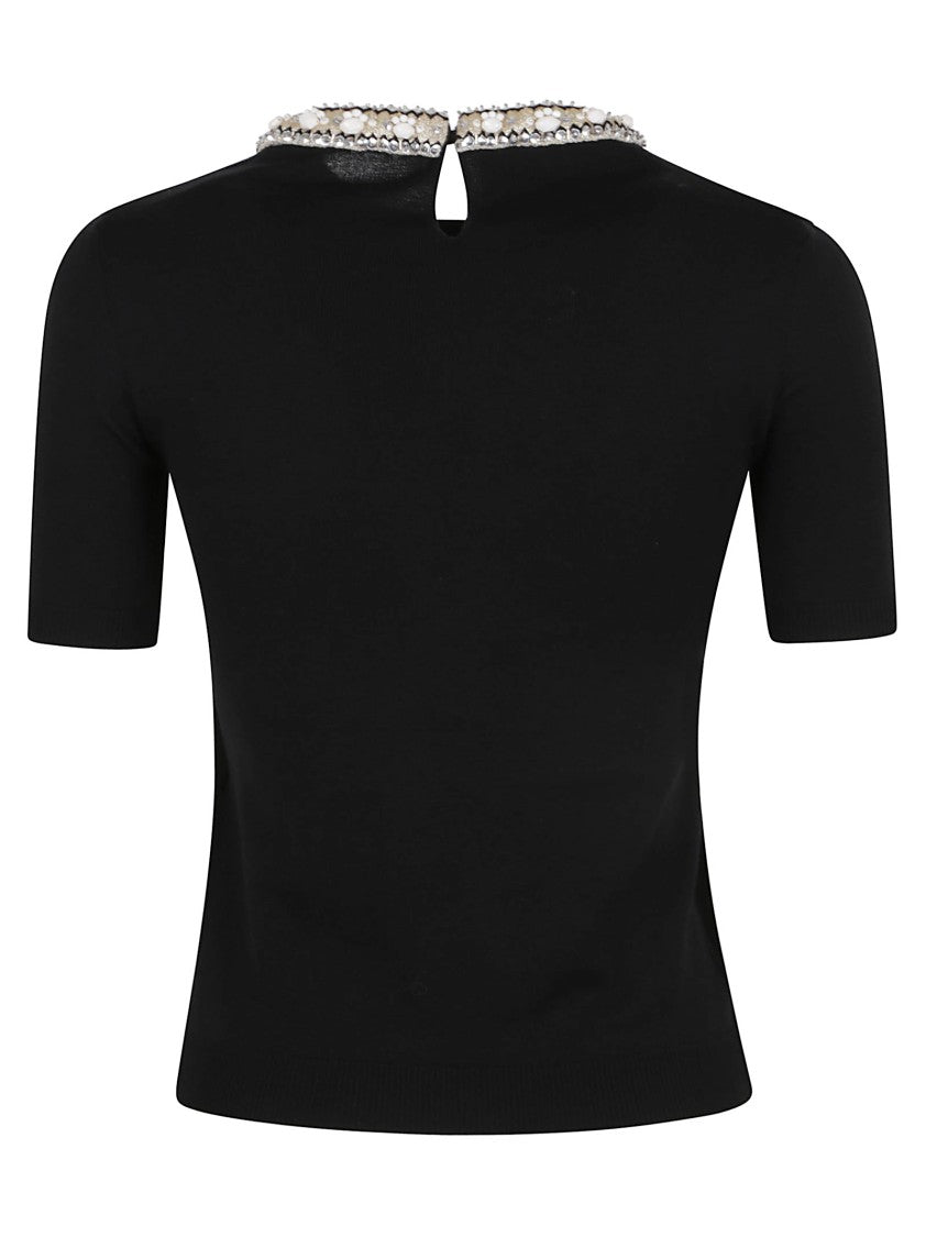 Valentino Garavani Wool Sweater With Stone Embroidery