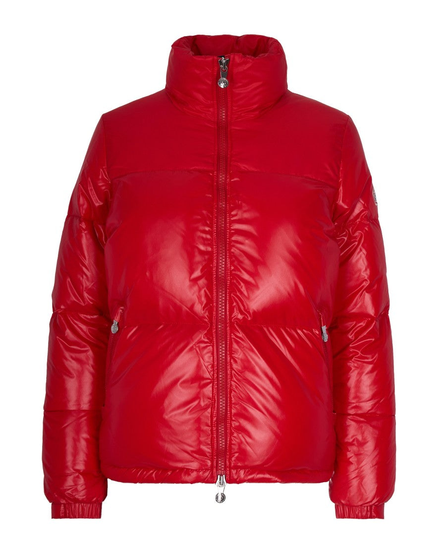 Pyrenex Fitted Glossy Nylon Puffer Jacket With Padded Pockets