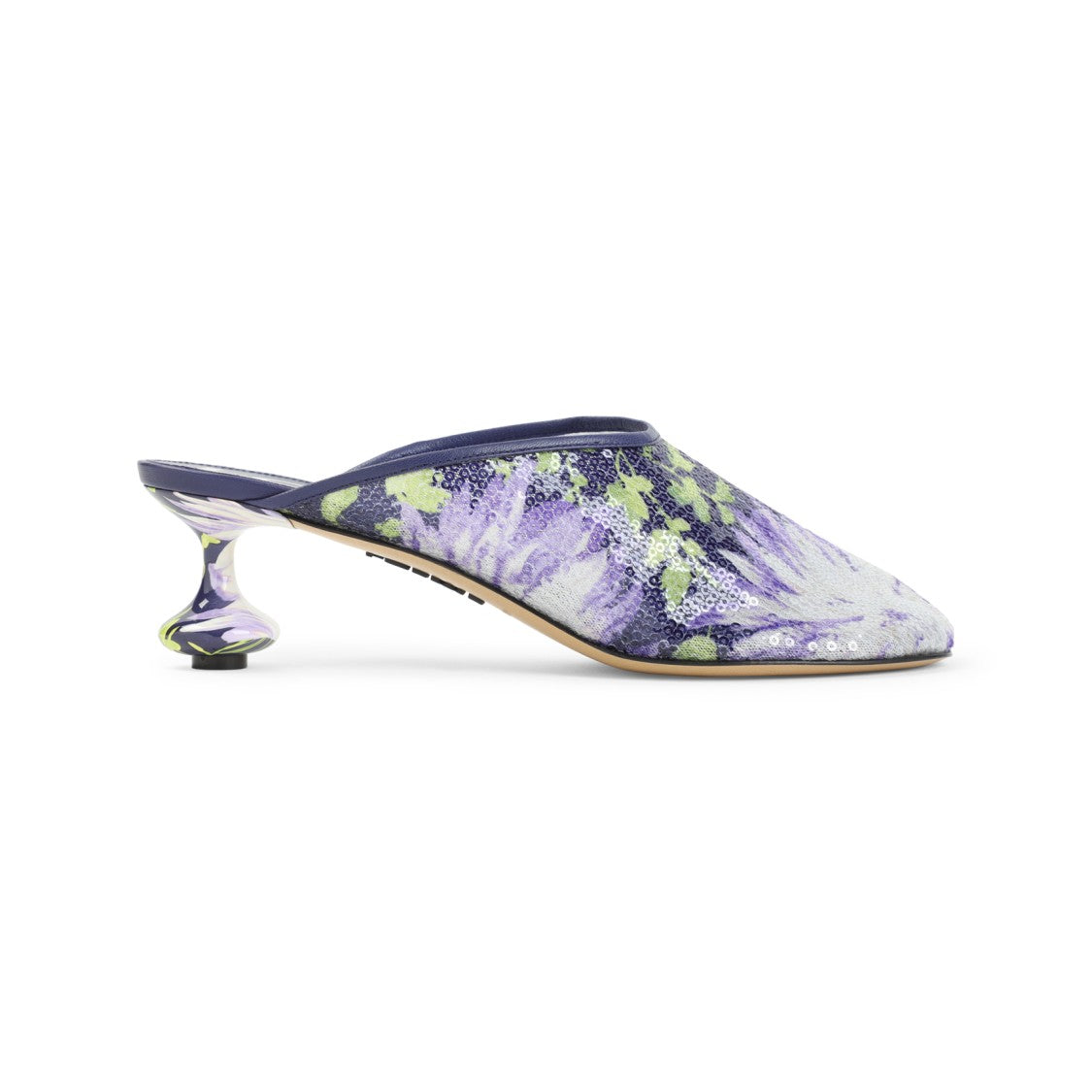 Loewe Floral Patterned Loewe Slippers With Sculpted Heel