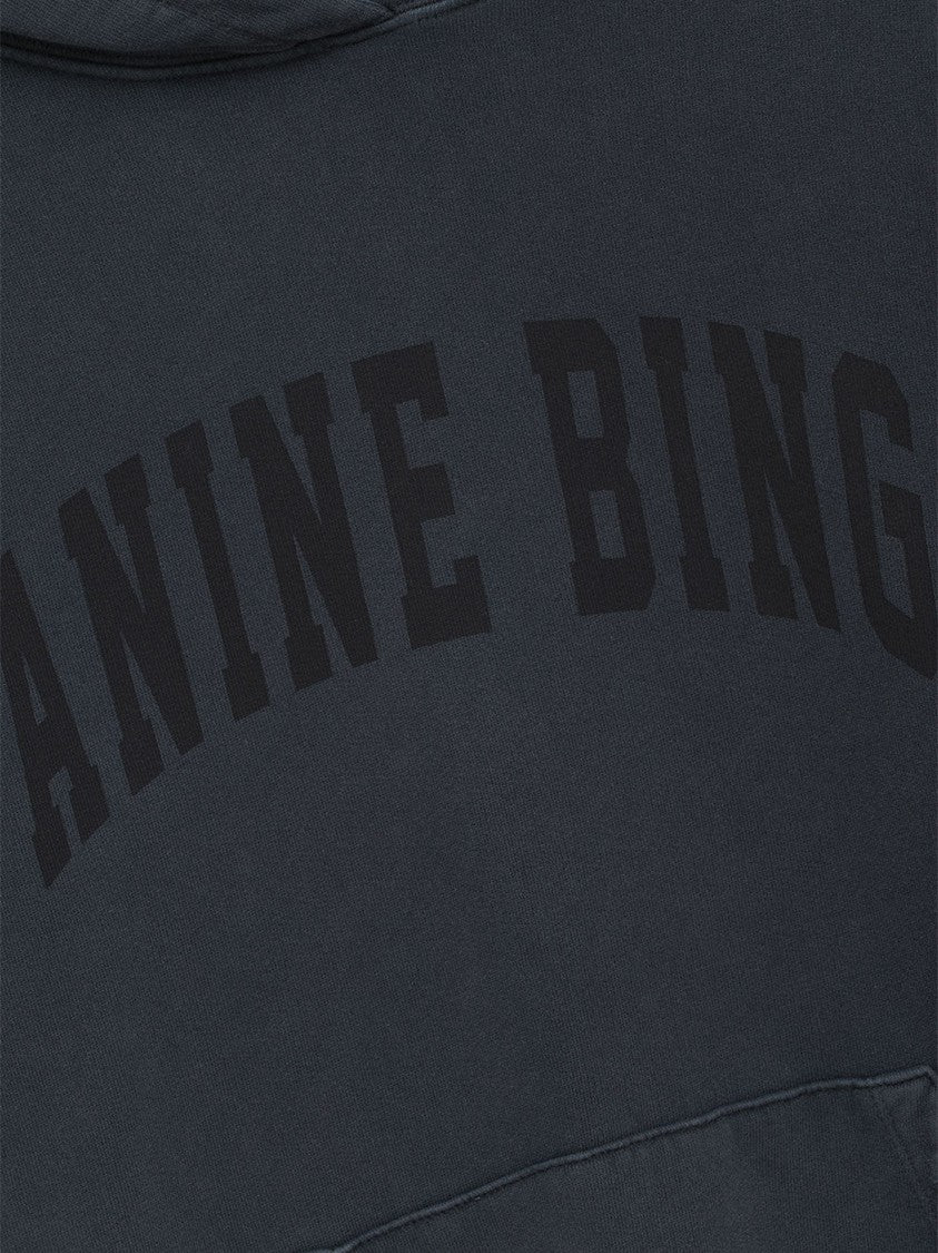 Anine Bing Oversized Grey Sweatshirt With Bold Branding And Relaxed Fit