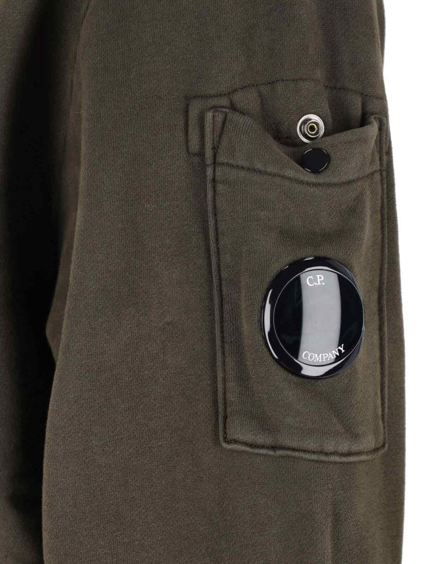 C.P. Company Classic Knit Sweater With Ribbed Trim And Rich Green Hue