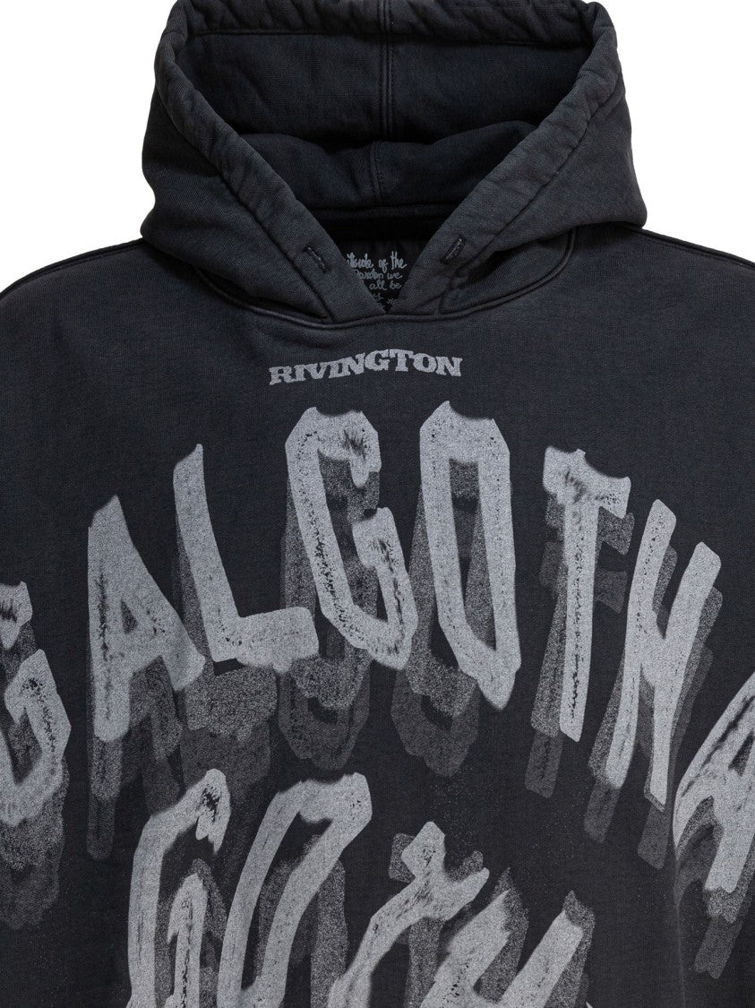 Rrr123 Soft Cotton Sweatshirt With Distressed Lettering