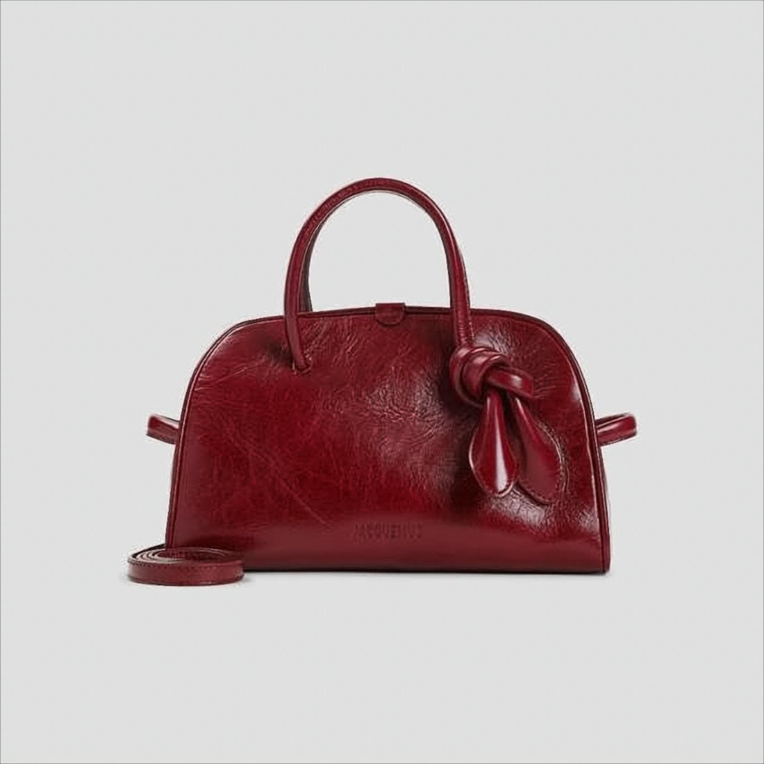 Jacquemus Glossy Leather Small Bowling Tote