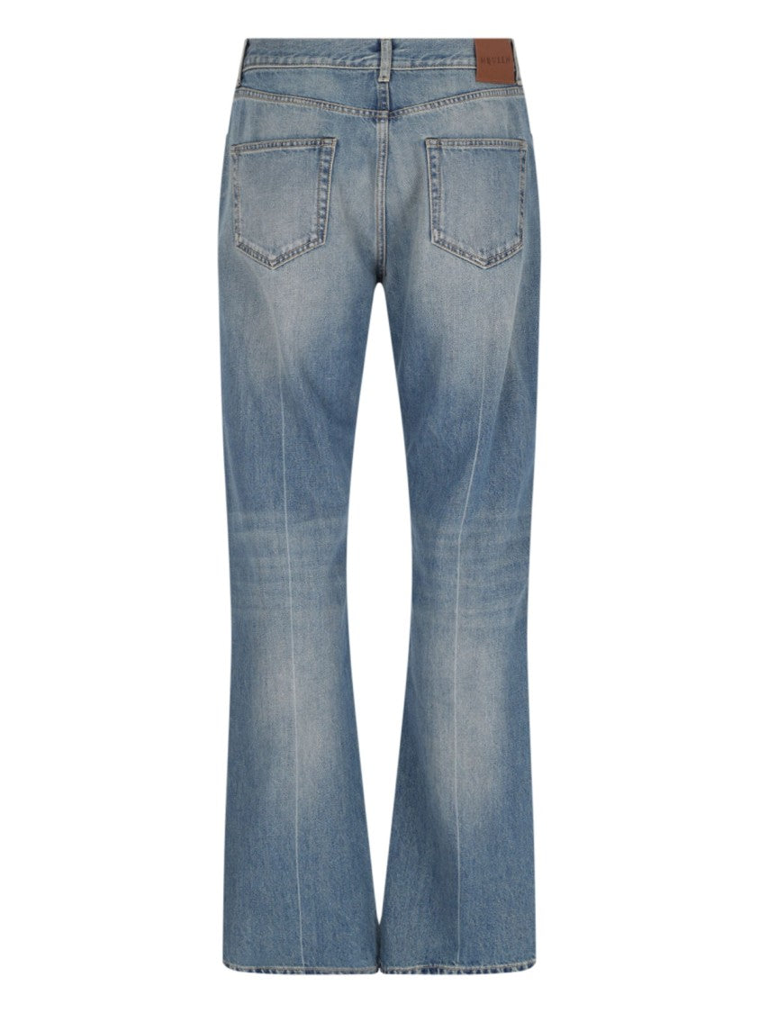 Alexander Mcqueen Distressed Straight Jeans – Blue