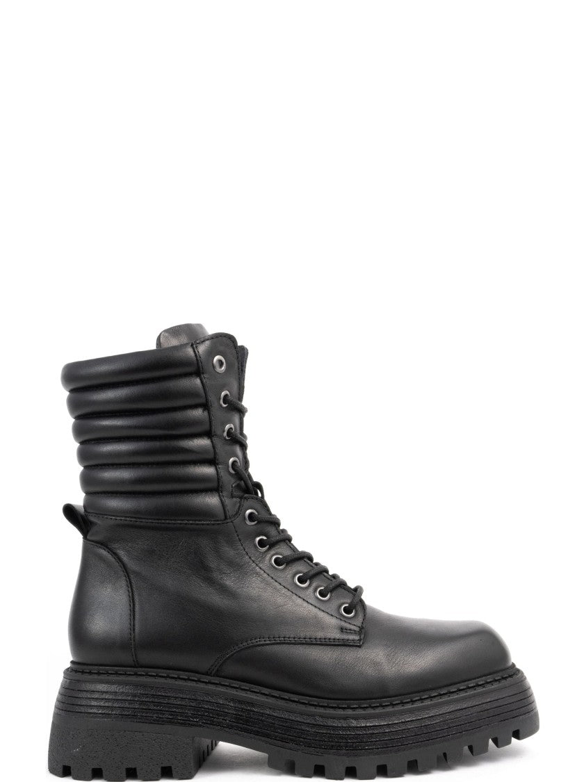 Sergio Moretti Chunky Platform Ankle Boots With Ruched Detailing