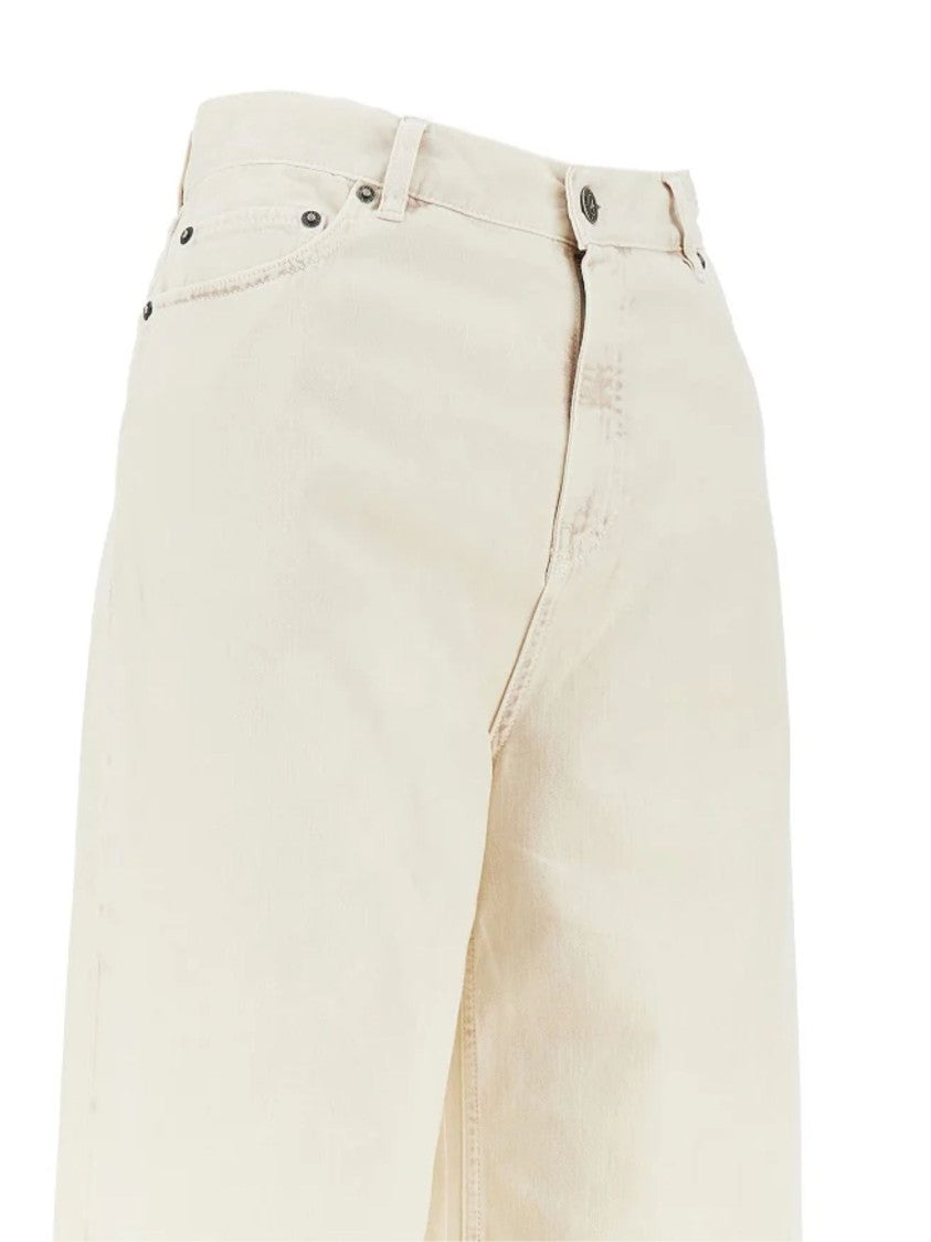 Golden Goose Beige Cotton Denim Stars Jeans