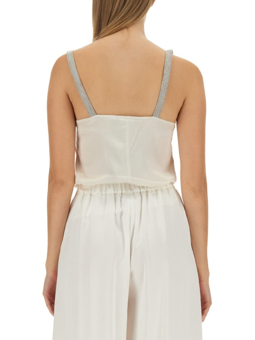 Fabiana Filippi Satin Lingerie Top