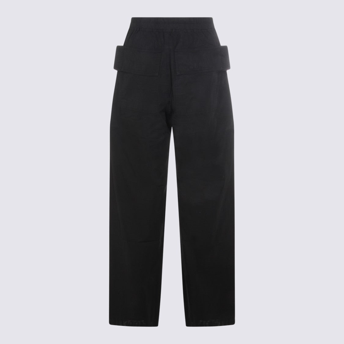 Drkshdw By Rick Owens Black Cotton Creatch Wide Cargo Pants