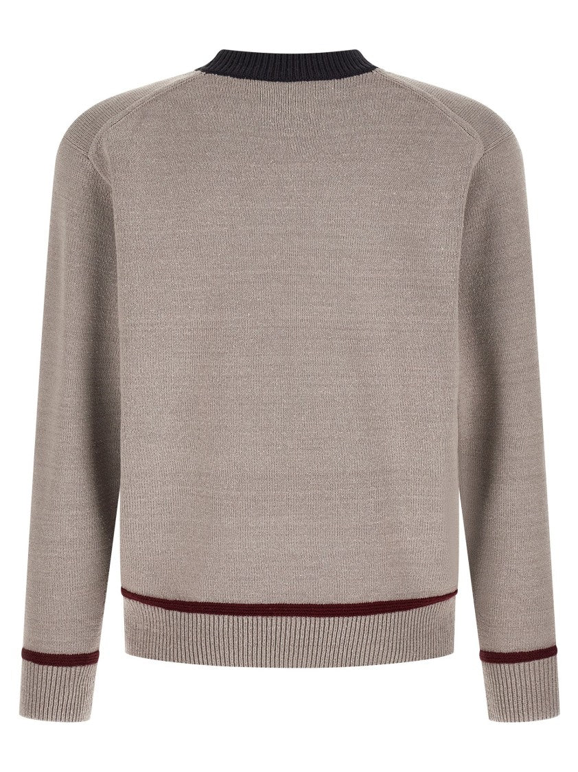 Junya Watanabe Textured Knit Sweater With Jacquard House Design