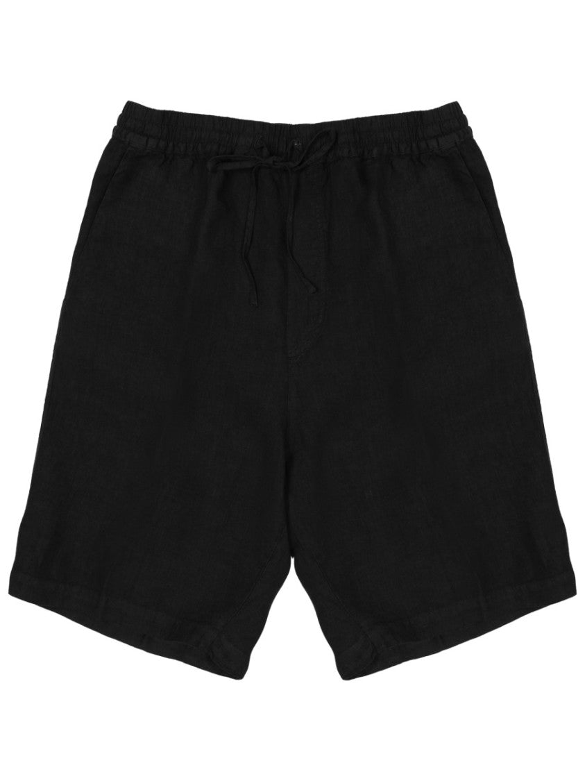 120% Lino Relaxed Fit Elastic Waistband Shorts