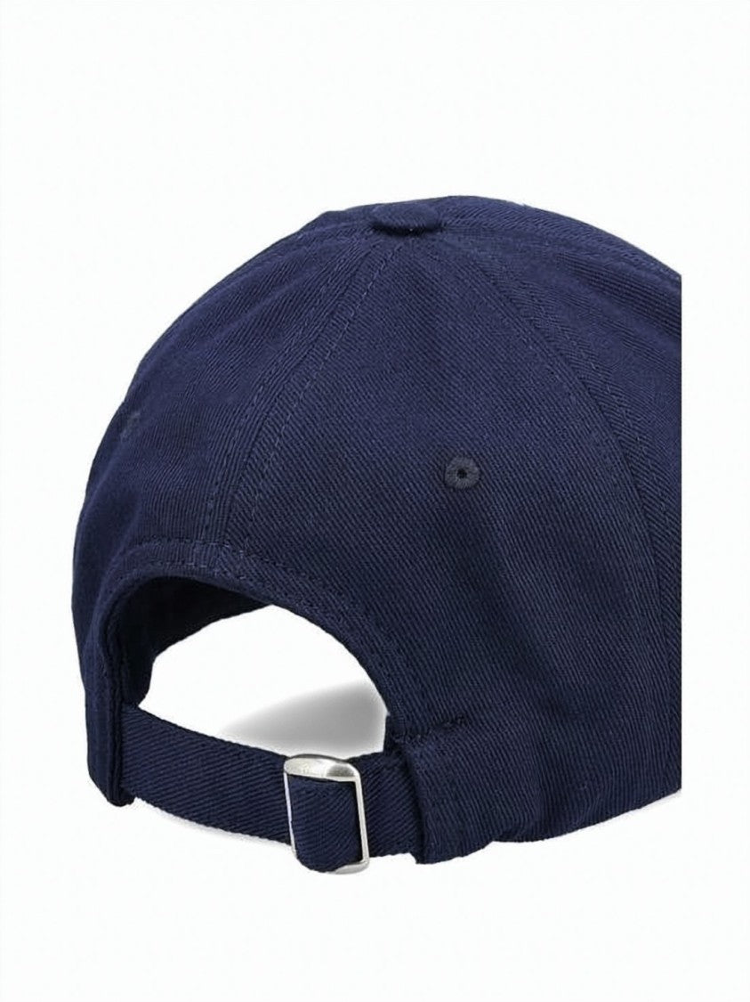 Celine Deep Navy Structured Orange Embroidered Cap