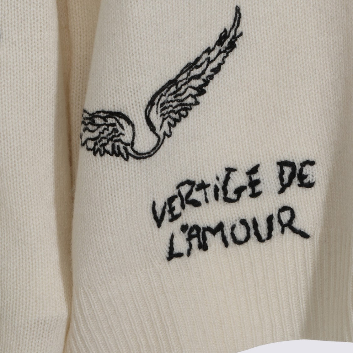 Zadig & Voltaire Relaxed-Fit V-Neck Sweater With Embroidered Doodles