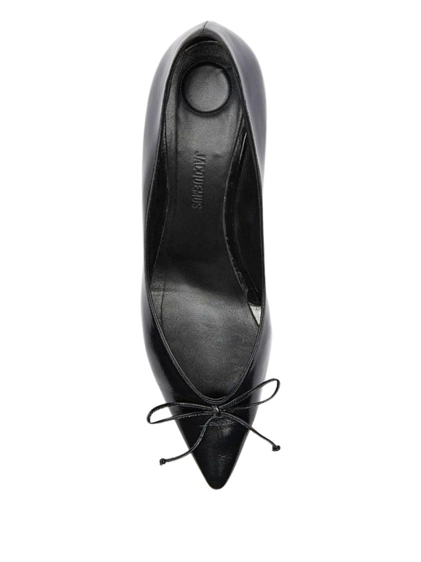 Jacquemus Black Leather Pumps With Half Heel