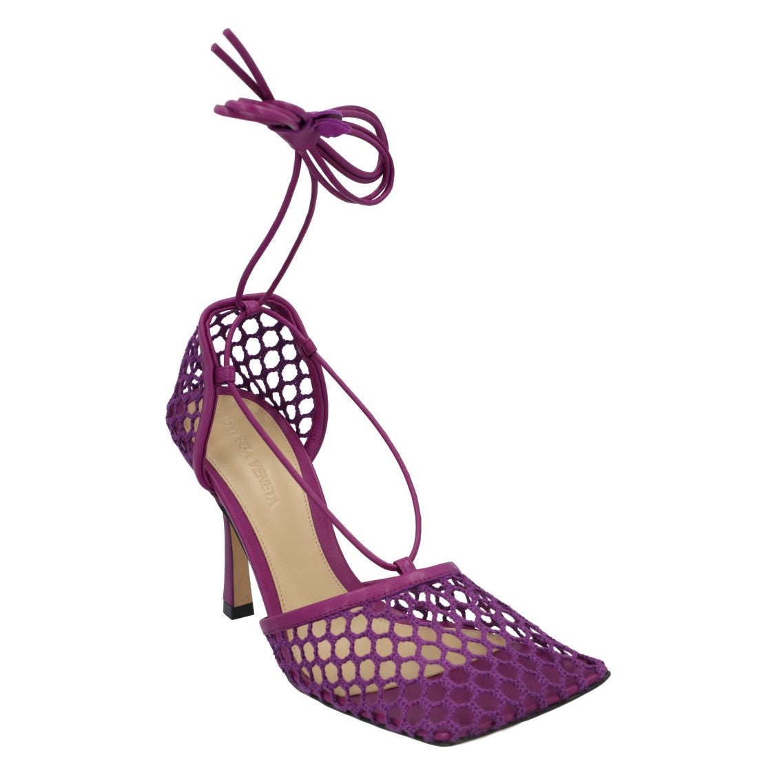 Bottega Veneta Stretch Lace-Up Sandal Violet