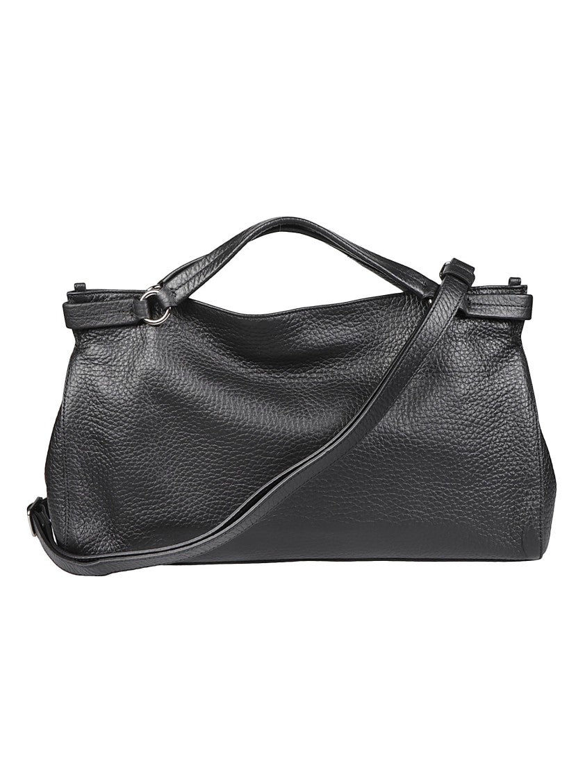 Orciani Virgo Medium Textured Calf Leather Shoulder Bag