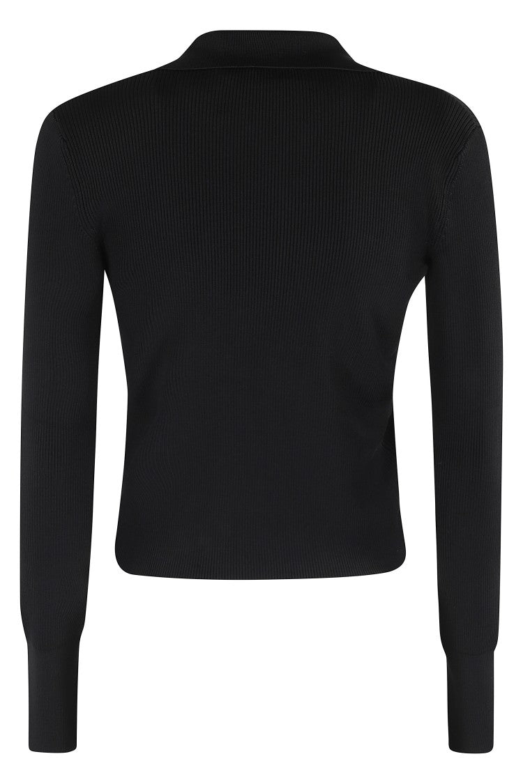 Iro Fitted Long-Sleeve Top With Deep V-Neckline