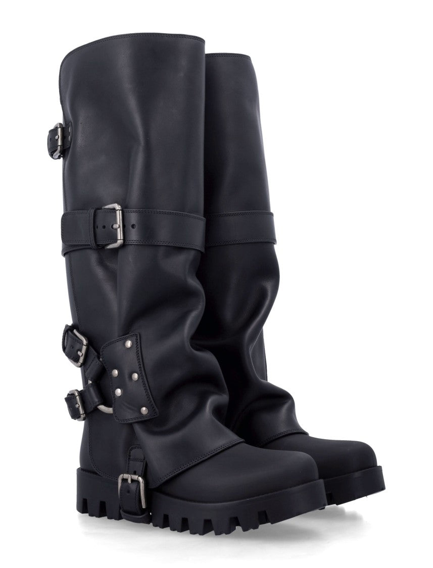 Dolce & Gabbana Rainbiker Boots With Rugged Sole