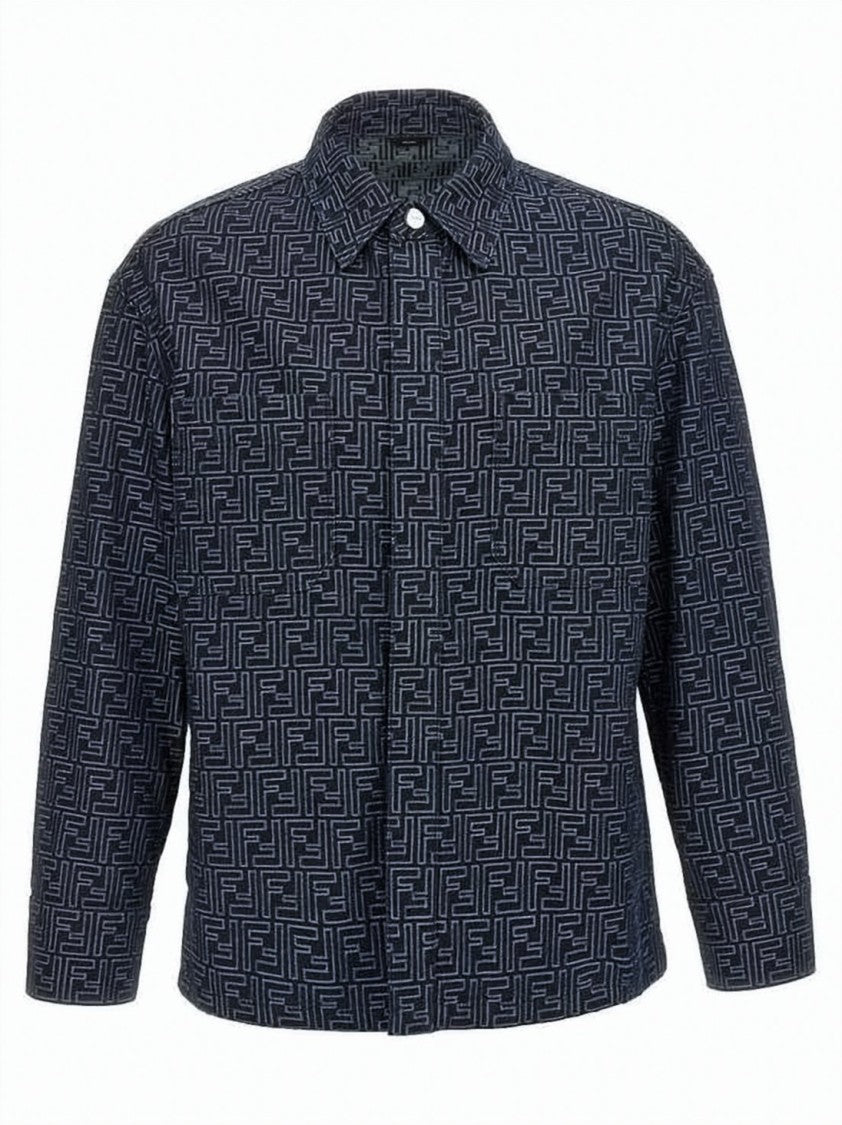 Fendi Geometric Patterned Structured Jacket