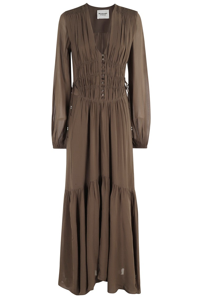 Isabel Marant Étoile Briane Gb Draped Midi Dress