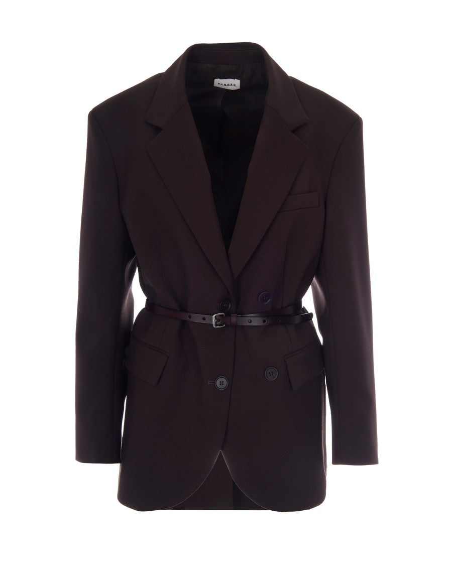 P.A.R.O.S.H. Dark Brown Wool Blazer