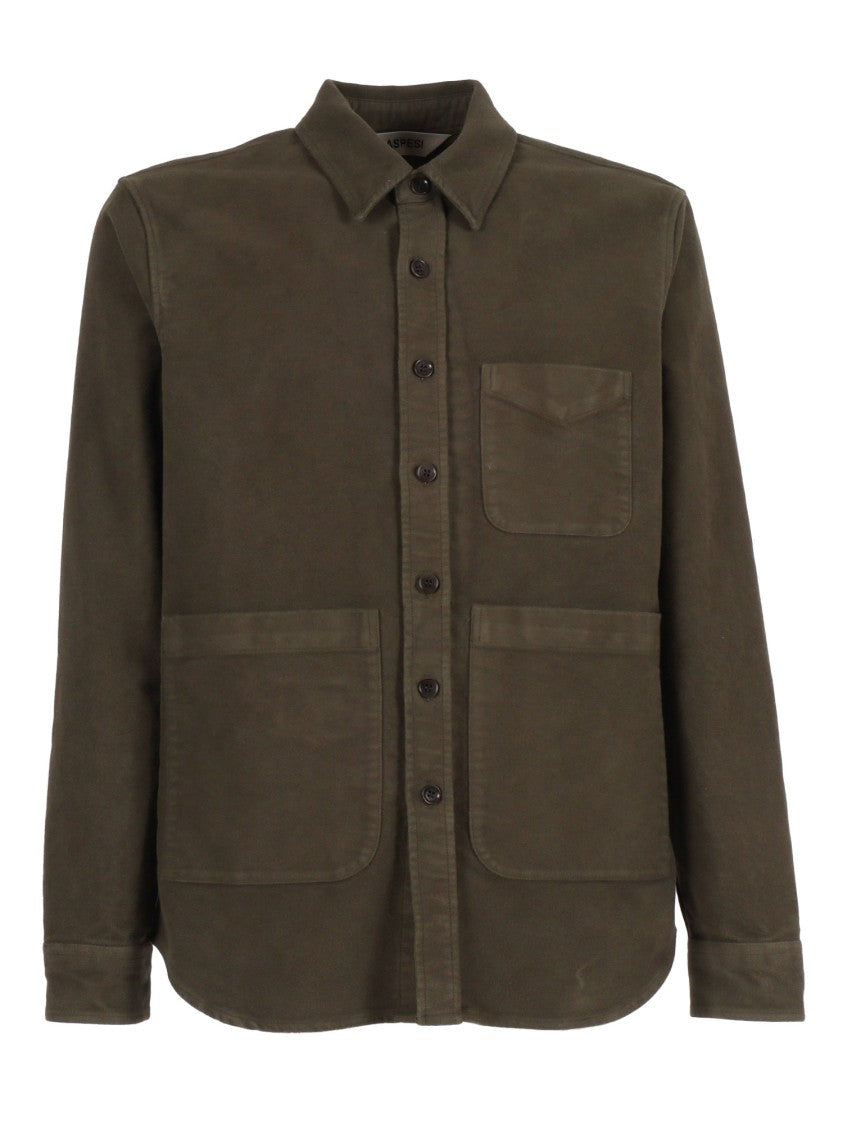 Aspesi Tailored Button-Up Shirt With Pointed Collar
