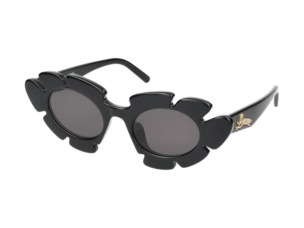 Loewe Black Petal Round Sunglasses