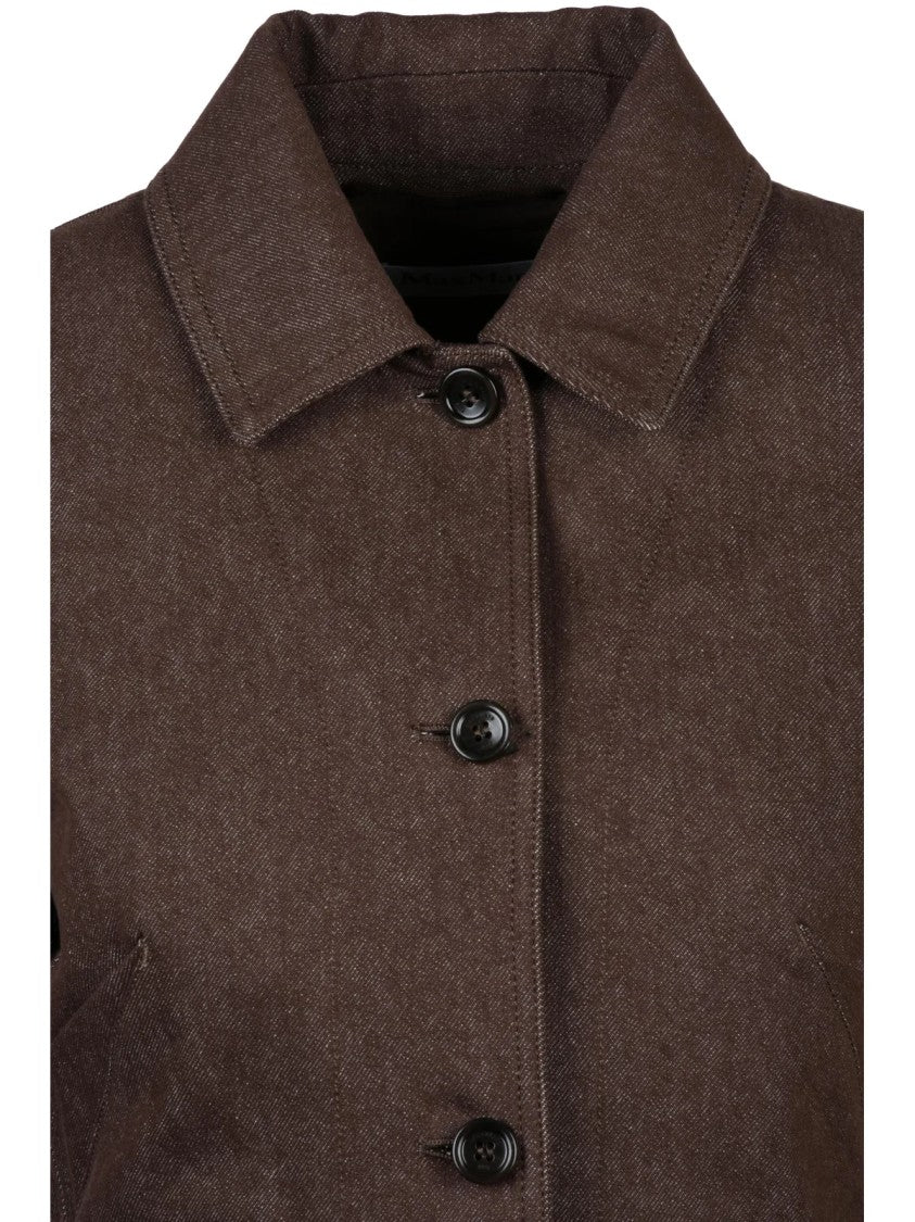 Max Mara Brown Short Cotton Carpa Coat
